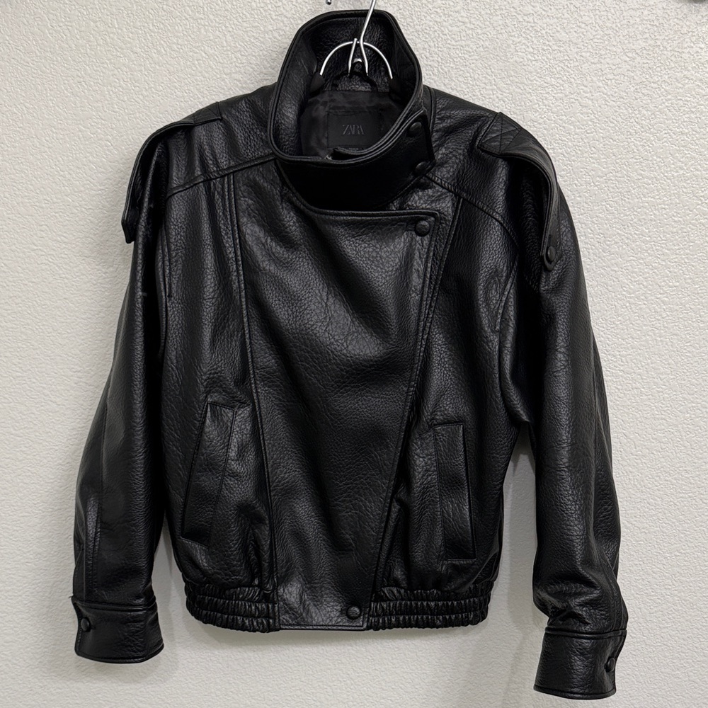 Zara Black Leather Jacket